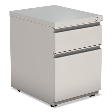 Alera 2-Drawer Metal Pedestal Box File, 14.96w x 19.29d x 21.65h, Light Gray ALEPBBFLG